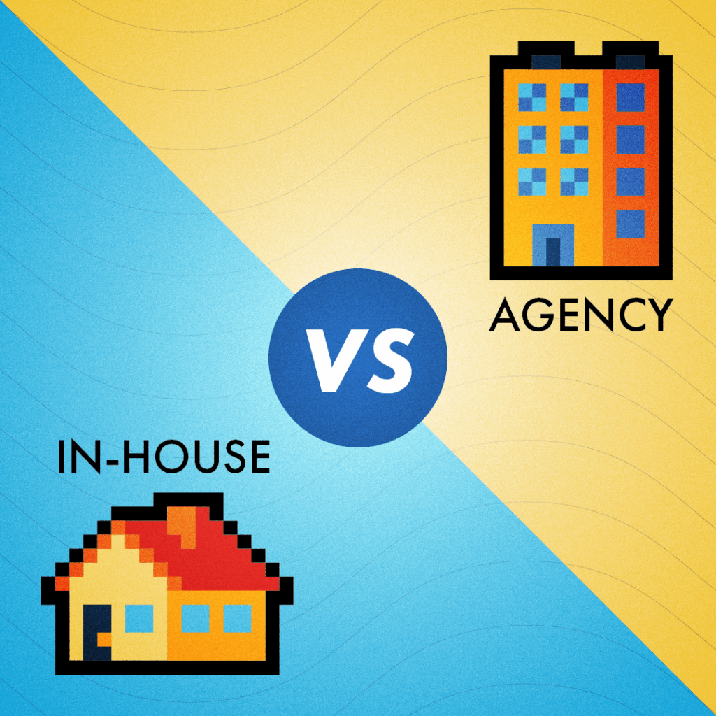In house vs. agency comparison with Icon images